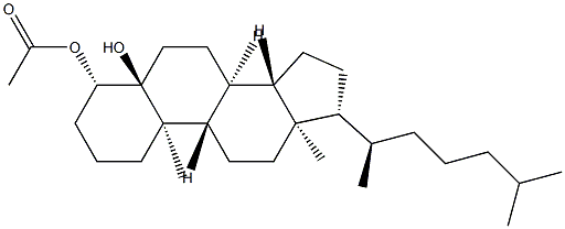 5α-Cholestane-4β,5-diol 4-acetate Structure