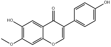 6-羟基-3-(4-羟基苯基)-7-甲氧基-4H-1-苯并吡喃-4-酮,57960-04-0,结构式