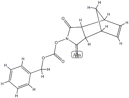 4,7-Methano-1H-isoindole-1,3(2H)-dione, 3a,4,7,7a-tetrahydro-2-(((phen ylmethoxy)carbonyl)oxy)-, (3aR,4R,7S,7aS)-rel- Struktur