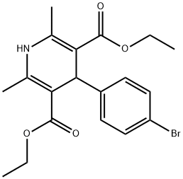 diethyl 4-(4-bromophenyl)-2,6-dimethyl-1,4-dihydropyridine-3,5-dicarboxylate 结构式
