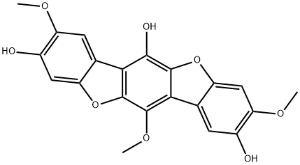 3,8,12-Trimethoxybenzo[1,2-b:4,5-b']bisbenzofuran-2,6,9-triol,58535-74-3,结构式
