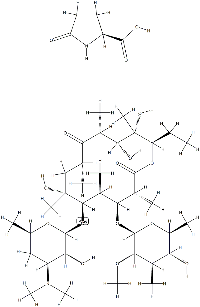 5-oxo-L-proline, compound with erythromycin (1:1) 结构式