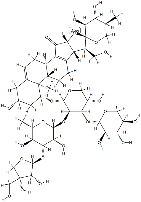 (25S)-1β-[2-O-(3-O-D-Apio-β-D-furanosyl-α-L-rhamnopyranosyl)-3-O-β-D-xylopyranosyl-α-L-arabinopyranosyloxy]-3β,21,23α,24β-tetrahydroxy-18-norspirosta-5,13-diene-15-one