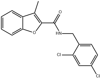 2-Benzofurancarboxamide,N-[(2,4-dichlorophenyl)methyl]-3-methyl-(9CI) Structure