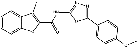 2-Benzofurancarboxamide,N-[5-(4-methoxyphenyl)-1,3,4-oxadiazol-2-yl]-3-methyl-(9CI)|