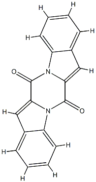 Pyrazino[1,2-a:4,5-a]diindole-6,13-dione Struktur