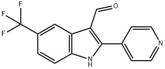 1H-Indole-3-carboxaldehyde,2-(4-pyridinyl)-5-(trifluoromethyl)-(9CI) Structure