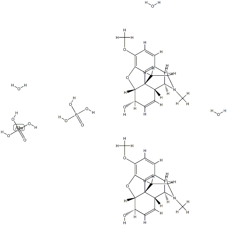CODEINE PHOSPHATE, SEQUIHYDRATE) 化学構造式