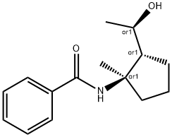 Benzamide, N-[(1R,2R)-2-[(1R)-1-hydroxyethyl]-1-methylcyclopentyl]-, rel- Structure