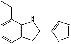 1H-Indole,7-ethyl-2,3-dihydro-2-(2-thienyl)-(9CI) Struktur