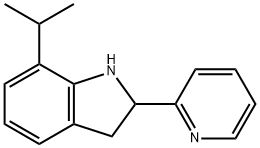 1H-Indole,2,3-dihydro-7-(1-methylethyl)-2-(2-pyridinyl)-(9CI),592466-50-7,结构式