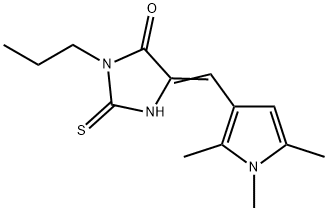 4-Imidazolidinone,3-propyl-2-thioxo-5-[(1,2,5-trimethyl-1H-pyrrol-3-yl)methylene]-(9CI)|