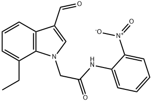 1H-Indole-1-acetamide,7-ethyl-3-formyl-N-(2-nitrophenyl)-(9CI) Struktur