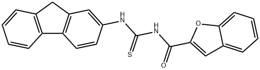 2-Benzofurancarboxamide,N-[(9H-fluoren-2-ylamino)thioxomethyl]-(9CI) Structure