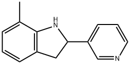 1H-Indole,2,3-dihydro-7-methyl-2-(3-pyridinyl)-(9CI) 化学構造式