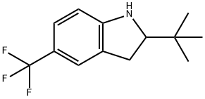 1H-Indole,2-(1,1-dimethylethyl)-2,3-dihydro-5-(trifluoromethyl)-(9CI) 化学構造式