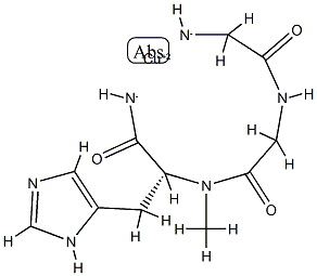 copper(II) glycylglycyl-histidine-N-methylamide 结构式