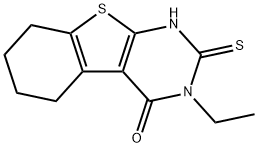 3-乙基-2,3,5,6,7,8-六氢-2-硫代[1]苯并噻吩并[2,3-D]嘧啶-4(1H)-酮,59898-66-7                                        ,结构式