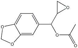 α-オキシラニル-1,3-ベンゾジオキソール-5-メタノールアセタート 化学構造式
