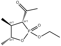 Ethanone, 1-[(3R,4R,5R)-2-ethoxy-4,5-dimethyl-2-oxido-1,2-oxaphospholan-3-yl]-, rel- (9CI) Structure