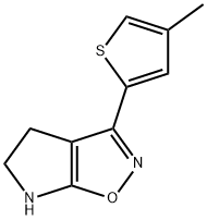 4H-Pyrrolo[3,2-d]isoxazole,5,6-dihydro-3-(4-methyl-2-thienyl)-(9CI) 化学構造式