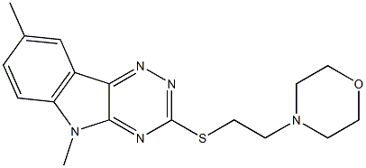 5H-1,2,4-Triazino[5,6-b]indole,5,8-dimethyl-3-[[2-(4-morpholinyl)ethyl]thio]-(9CI) 化学構造式