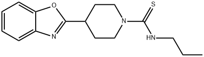 1-Piperidinecarbothioamide,4-(2-benzoxazolyl)-N-propyl-(9CI),605629-35-4,结构式