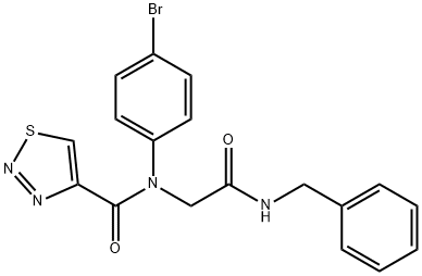 1,2,3-Thiadiazole-4-carboxamide,N-(4-bromophenyl)-N-[2-oxo-2-[(phenylmethyl)amino]ethyl]-(9CI) Structure