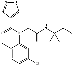 1,2,3-Thiadiazole-4-carboxamide,N-(5-chloro-2-methylphenyl)-N-[2-[(1,1-dimethylpropyl)amino]-2-oxoethyl]-(9CI) Struktur