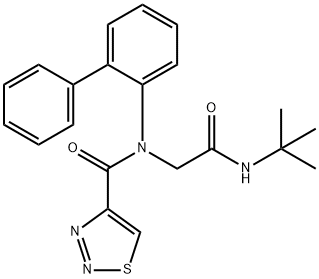 1,2,3-Thiadiazole-4-carboxamide,N-[1,1-biphenyl]-2-yl-N-[2-[(1,1-dimethylethyl)amino]-2-oxoethyl]-(9CI) 化学構造式