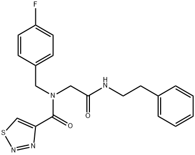 1,2,3-Thiadiazole-4-carboxamide,N-[(4-fluorophenyl)methyl]-N-[2-oxo-2-[(2-phenylethyl)amino]ethyl]-(9CI)|