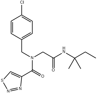 1,2,3-Thiadiazole-4-carboxamide,N-[(4-chlorophenyl)methyl]-N-[2-[(1,1-dimethylpropyl)amino]-2-oxoethyl]-(9CI) 结构式