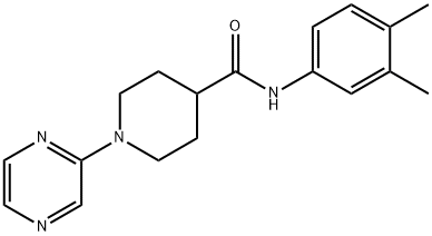4-Piperidinecarboxamide,N-(3,4-dimethylphenyl)-1-pyrazinyl-(9CI)|