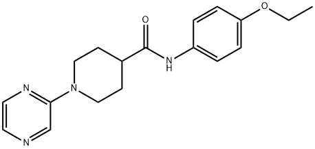 4-Piperidinecarboxamide,N-(4-ethoxyphenyl)-1-pyrazinyl-(9CI) Structure