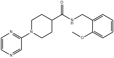 4-Piperidinecarboxamide,N-[(2-methoxyphenyl)methyl]-1-pyrazinyl-(9CI),605639-82-5,结构式