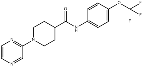 4-Piperidinecarboxamide,1-pyrazinyl-N-[4-(trifluoromethoxy)phenyl]-(9CI) Structure