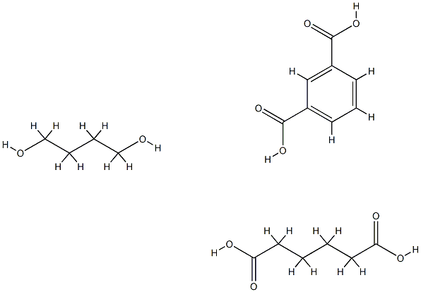 1,3-苯二甲酸与1,4-丁二醇和已二酸的聚合物,60608-99-3,结构式