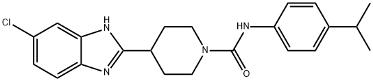 1-Piperidinecarboxamide,4-(5-chloro-1H-benzimidazol-2-yl)-N-[4-(1-methylethyl)phenyl]-(9CI) 结构式
