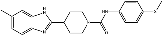 1-Piperidinecarboxamide,4-(5-methyl-1H-benzimidazol-2-yl)-N-[4-(methylthio)phenyl]-(9CI)|