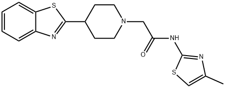 1-Piperidineacetamide,4-(2-benzothiazolyl)-N-(4-methyl-2-thiazolyl)-(9CI) Struktur