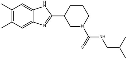 1-Piperidinecarbothioamide,3-(5,6-dimethyl-1H-benzimidazol-2-yl)-N-(2-methylpropyl)-(9CI)|