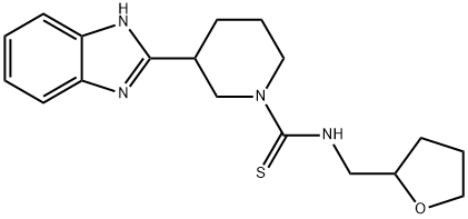 1-Piperidinecarbothioamide,3-(1H-benzimidazol-2-yl)-N-[(tetrahydro-2-furanyl)methyl]-(9CI) 化学構造式