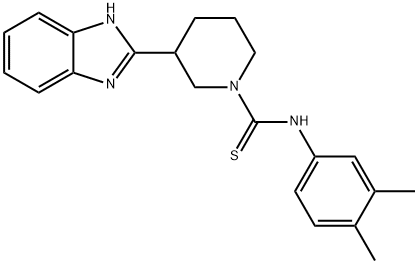 1-Piperidinecarbothioamide,3-(1H-benzimidazol-2-yl)-N-(3,4-dimethylphenyl)-(9CI),606089-88-7,结构式