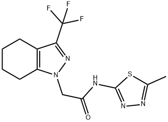 1H-Indazole-1-acetamide,4,5,6,7-tetrahydro-N-(5-methyl-1,3,4-thiadiazol-2-yl)-3-(trifluoromethyl)-(9CI) Structure