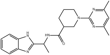 3-Piperidinecarboxamide,N-[1-(1H-benzimidazol-2-yl)ethyl]-1-(4,6-dimethyl-2-pyrimidinyl)-(9CI)|