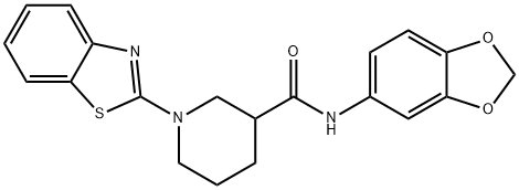 3-Piperidinecarboxamide,N-1,3-benzodioxol-5-yl-1-(2-benzothiazolyl)-(9CI)|
