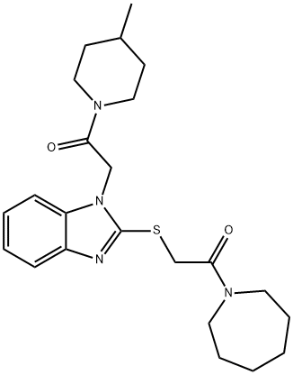 606110-15-0 1H-Azepine,hexahydro-1-[[[1-[2-(4-methyl-1-piperidinyl)-2-oxoethyl]-1H-benzimidazol-2-yl]thio]acetyl]-(9CI)
