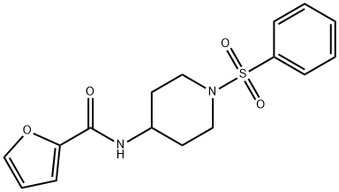 2-Furancarboxamide,N-[1-(phenylsulfonyl)-4-piperidinyl]-(9CI) Structure