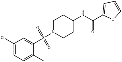 2-Furancarboxamide,N-[1-[(5-chloro-2-methylphenyl)sulfonyl]-4-piperidinyl]-(9CI) Structure
