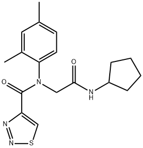 606115-45-1 1,2,3-Thiadiazole-4-carboxamide,N-[2-(cyclopentylamino)-2-oxoethyl]-N-(2,4-dimethylphenyl)-(9CI)